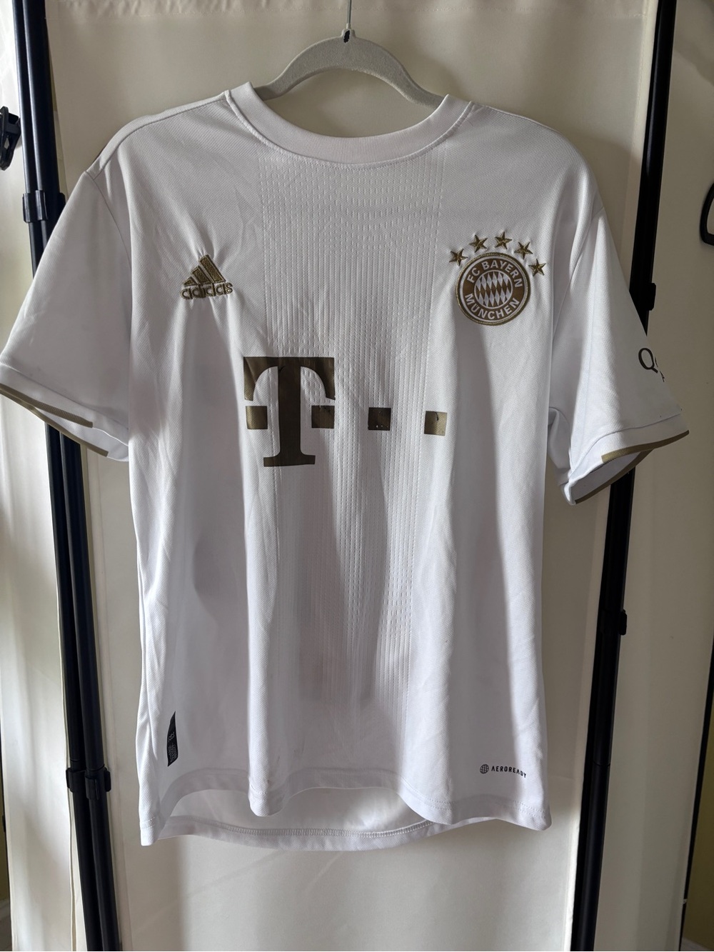 adidas White & Gold FC Bayern Munich Men’s Jersey